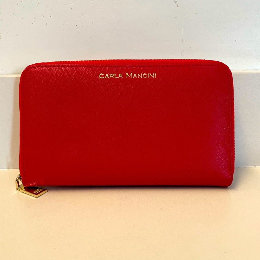 Carla Mancini JENNY Red Zip Around Wallet